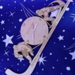 Laser Cut Hockey Wall Clock Free Vector