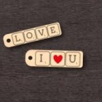 Laser Cut Valentine Day Keychains Keyrings Template Free Vector