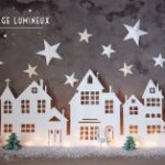 Winter Village Home Decor Laser Cut Idea Free Vector