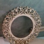 Laser Cut Decorative Round Frame Template Free Vector