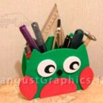 Laser Cut Owl Organizer Pen Holder Free Vector