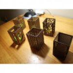 Laser Cut Tea Light Holder Candle Holder Free Vector