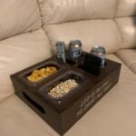 Laser Cut Drink Organizer Tv Remote Mobile Holder Snack Container Free Vector