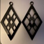 Laser Cut Acrylic Diamond Earrings Template SVG File