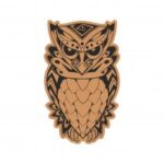 Angry Owl Sitting Laser Cut Engraving Template Free Vector