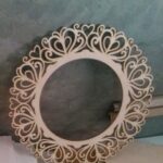 Laser Cut Round Frame Decor Free Vector