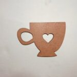 Laser Cut Coffee Cup Unfinished Wood Shape Craft Free Vector