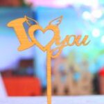 Laser Cut Valentines Day Cake Topper Free Vector