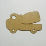 Laser Cut Wooden Construction Truck Cutout Free Vector