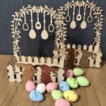Laser Cut Decor Easter Egg Stand Free Vector