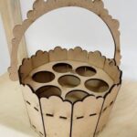 Laser Cut Decorative Easter Bucket Easter Egg Basket Free Vector