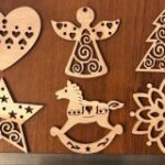 Laser Cut Christmas Tree Toys Wooden Christmas Tree Decor Free Vector