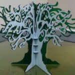 Laser Cut Fairy Tale Tree Jewelry Stand Free Vector