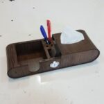 Laser Cut Multifunctional Tissue Box Compartment Desk Organiser Free Vector