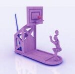 Basketball Pen Holder Stand 3mm Free Vector
