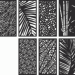 7 Lattice Screens Free Vector