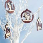 Laser Cut Christmas Tree Ornaments Free Vector