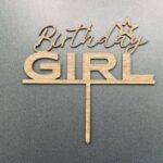 Laser Cut Birthday Girl Cake Topper Free Vector