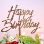 Laser Cut Happy Birthday Decor Cake Topper Free Vector