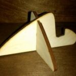 Laser Cut Easy Wood Phone Holder Mini Simple Phone Stand 6mm Free Vector