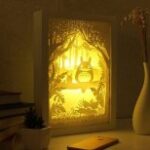 Laser Cut My Neighbor Totoro 3D Lightbox Lamp Free Vector