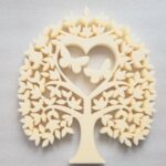 Laser Cut Love Tree With Butterflies Free Vector