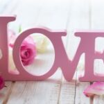 Laser Cut Valentine’s Day Concept Love Decor Letters Free Vector