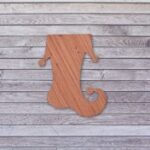 Laser Cut Unfinished Wood Christmas Stocking Cutout Free Vector