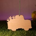 Laser Cut Pickup Truck Christmas Ornament Free Vector