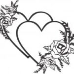 Laser Cut Engrave Two Hearts Valentines Day Decor Free Vector
