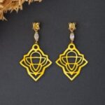 Laser Cut Earrings Design Free Vector