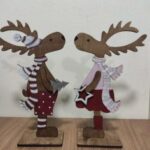 Laser Cut Christmas Fawn Decoration Free Vector