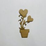 Laser Cut Unfinished Wood Flower Pot Cutout Free Vector