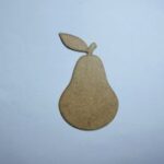 Laser Cut Unfinished Wood Pear Shape Craft Free Vector