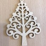 Laser Cut Decorative Tree Plywood Toys For New Year Free Vector