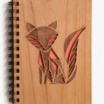 Laser Cut Fox Engraved Notebook Cover Free Vector