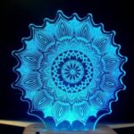 Laser Cut Mandala Night Light LED Lamp DXF File