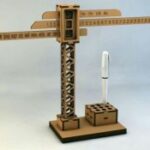 Laser Cut Tower Crane Desk Organizer 4mm Free Vector