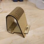 Laser Cut Living Hinge Desk Phone Stand 3mm SVG File