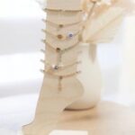 Laser Cut Wooden Anklet Organizer Jewelry Display Stand