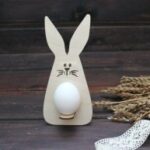 Easter Bunny Egg Holder Laser Cutting Template Free Vector