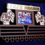 Laser Cut Personalized Boxing Medal Holder With Photo Frame Free Vector