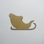Laser Cut Santa Sleigh Shape Unfinished Wood Craft Cutout Free Vector