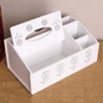 Laser Cut Tissue Box with Organizer Free Vector