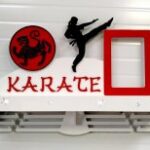 Laser Cut Karate Sport Medal Hanger Free Vector