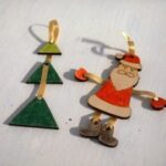 Laser Cut Santa Claus Father Frost And Christmas Tree Free Vector