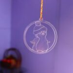 Laser Cut Penguin Ornament Christmas Tree Acrylic Engraved Decor Free Vector