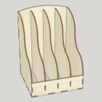Document Tray Standing Laser Cut Free Vector