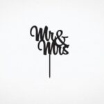Laser Cut Mr Mrs Cake Topper Free Vector