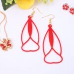 Laser Cut Acrylic Jewelry Drop Earrings Free Vector